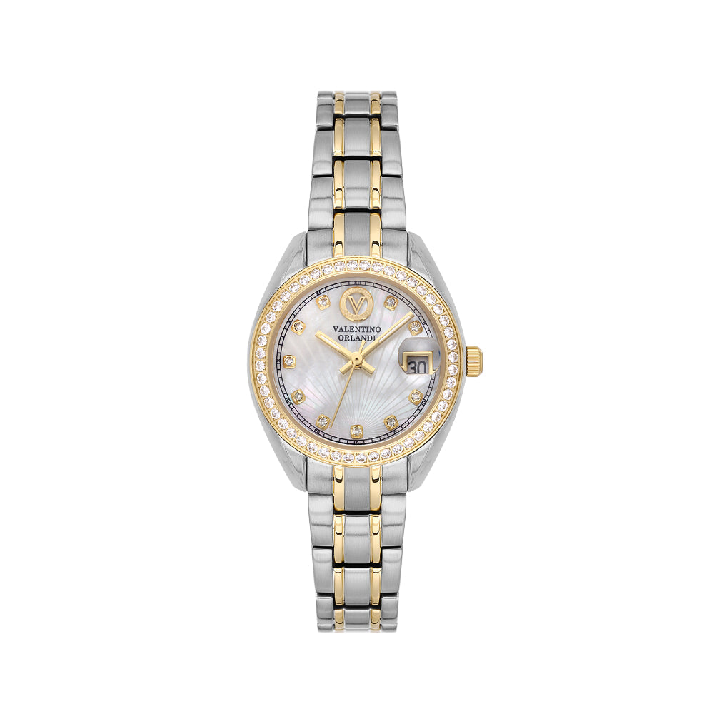 Valentino Orlandi Silver and Gold Stainless Steel Watch for Women VO.4.10011-3