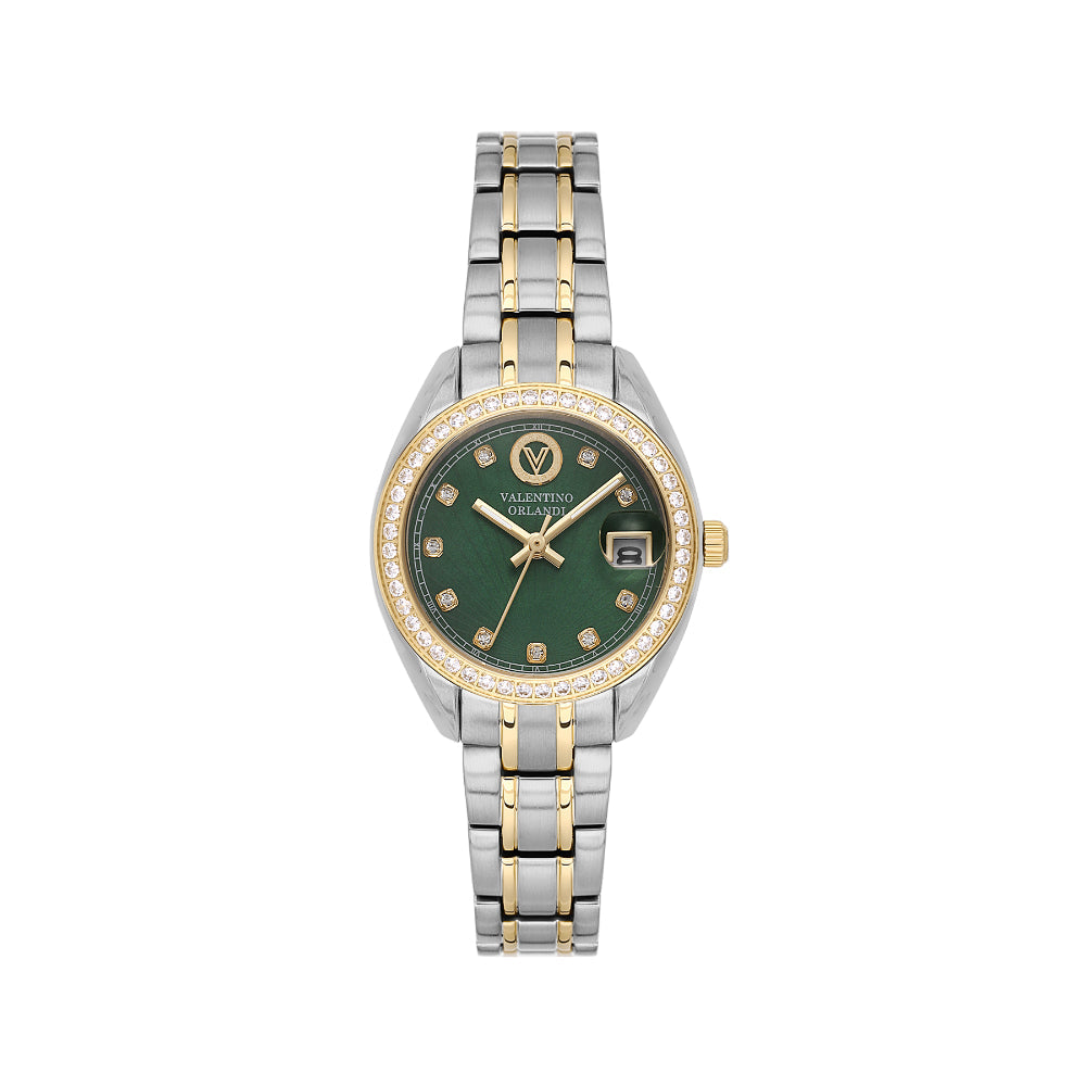 Valentino Orlandi Silver and Gold Stainless Steel Watch for Women VO.4.10011-4