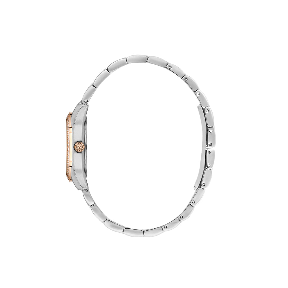 Valentino Orlandi Silver and Rose Gold Stainless Steel Watch for Women VO.4.10011-5