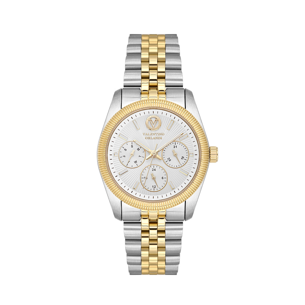 Valentino Orlandi Silver and Gold Stainless Steel Watch for Women VO.4.10012-3