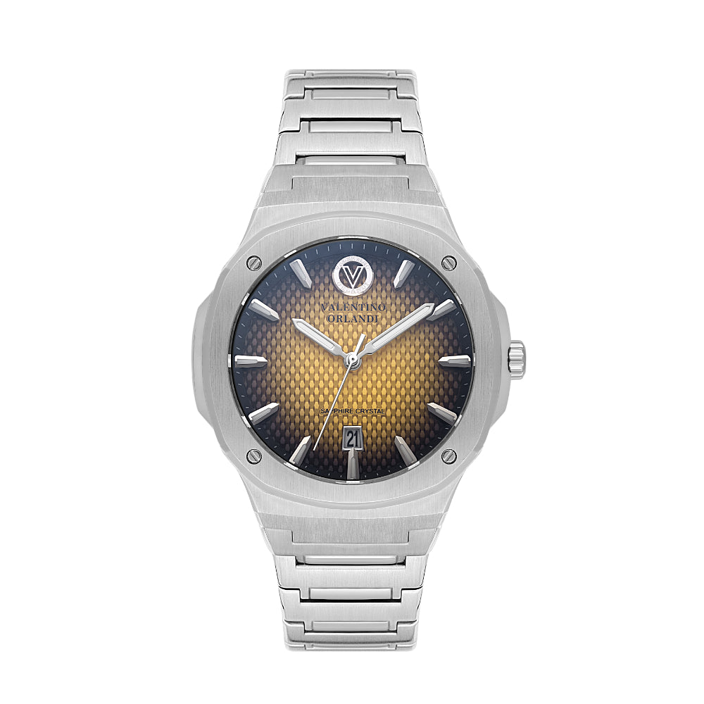 Valentino Orlandi Silver Stainless Steel Watch for Men VO.5.10004-3