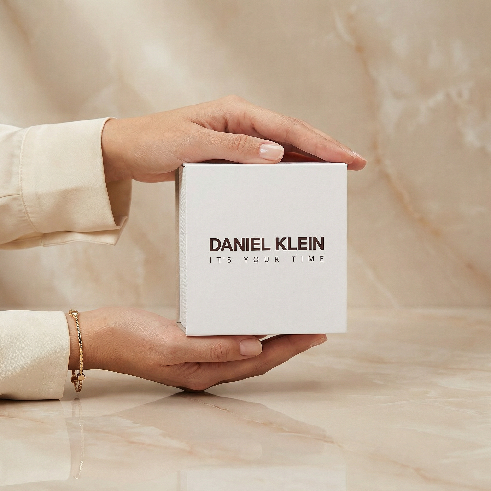 Daniel Klein Premium Gold Mesh Band Watch for Women DK.1.14125-2